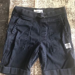 Boys Black cotton drawstring shorts